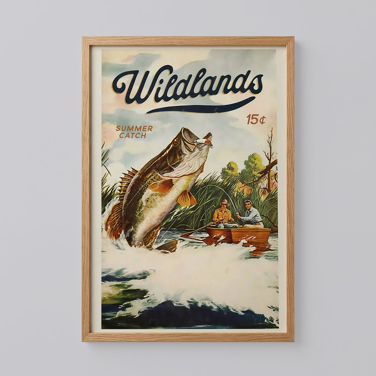 Vintage Wildlands Fishing Poster