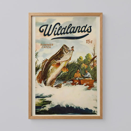 Vintage Wildlands Fishing Poster