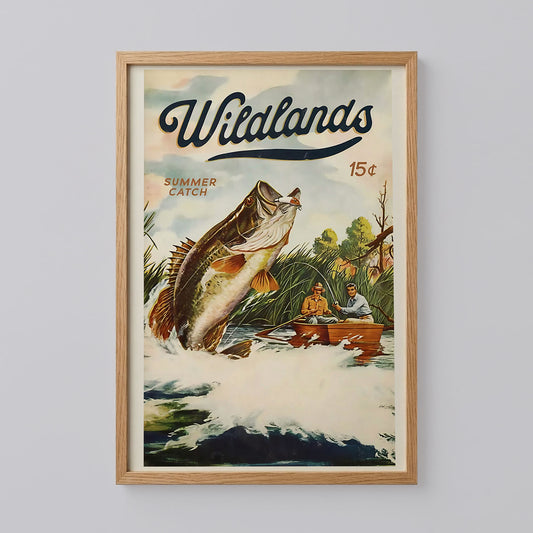 Vintage Wildlands Fishing Poster