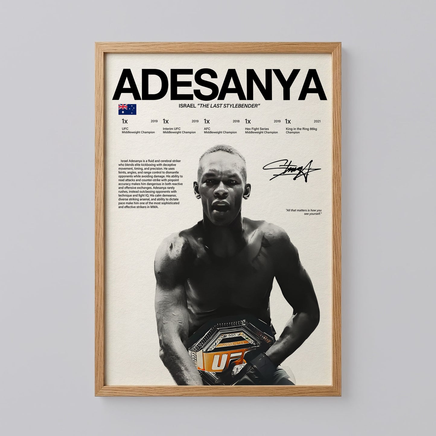 Israel Adesanya Poster