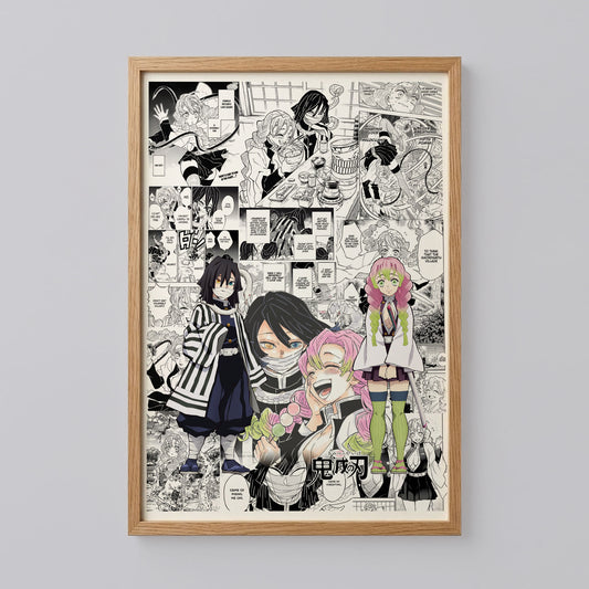 Obanai Iguro and Mitsuri Demon Slayer Poster