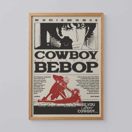 Cowboy Bebop Spike Spiegel and Jet Black Art Print
