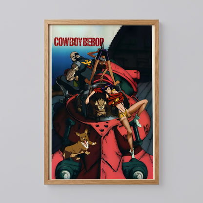 Cowboy Bebop Faye Valentine, Edward, and Ein Poster