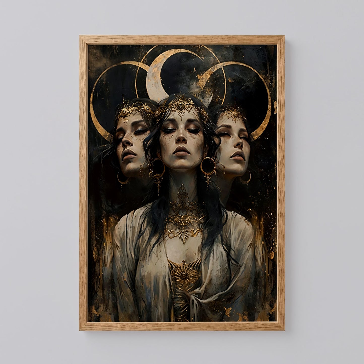 Hekate Triple Moon Goddess Print