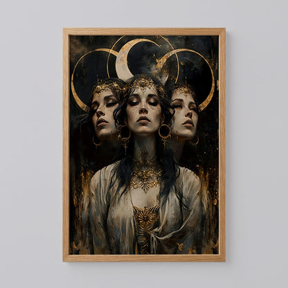 Hekate Triple Moon Goddess Print
