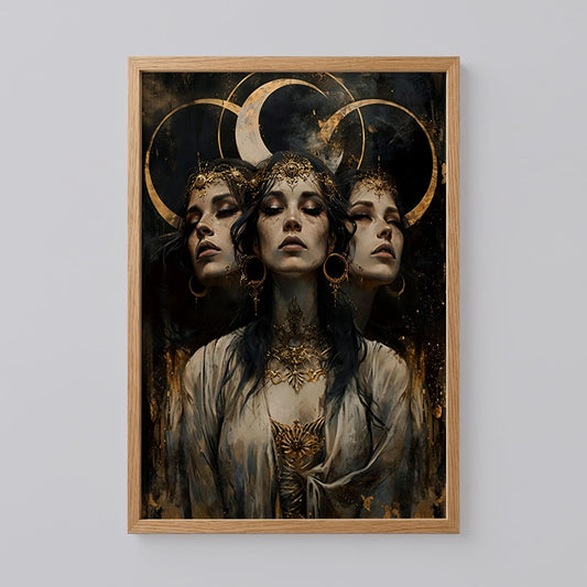 Hekate Triple Moon Goddess Print