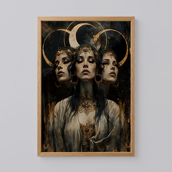 Hekate Triple Moon Goddess Print