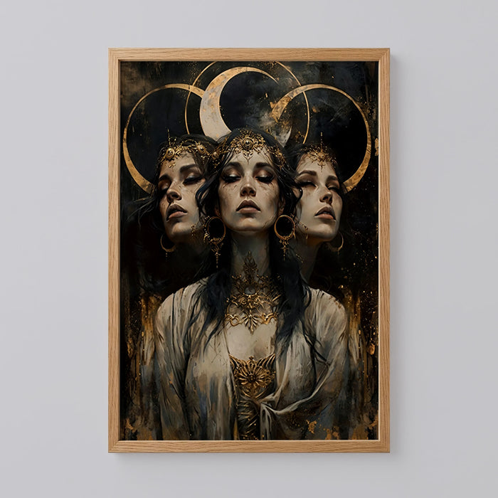 Hekate Triple Moon Goddess Print