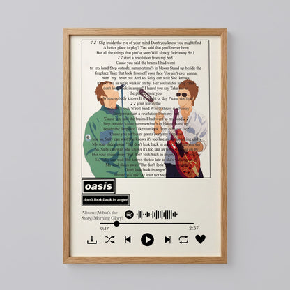 Oasis Don't Look Back in Anger Poster