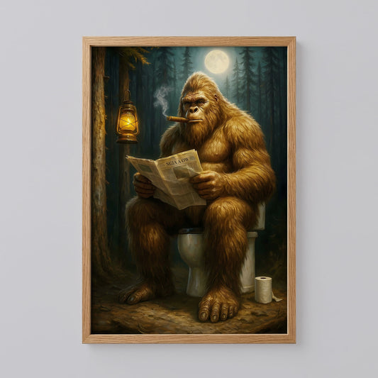 Bigfoot Bathroom Wall Art