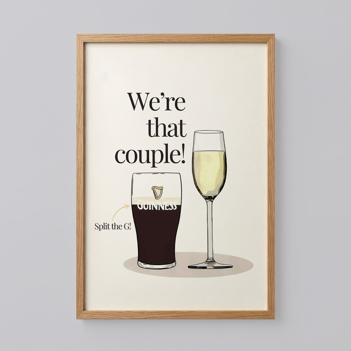 Guinness and Prosecco Couple Print
