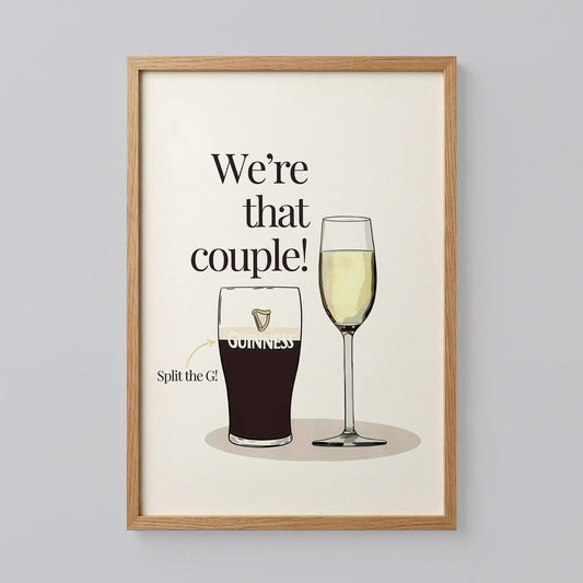 Guinness and Prosecco Couple Print