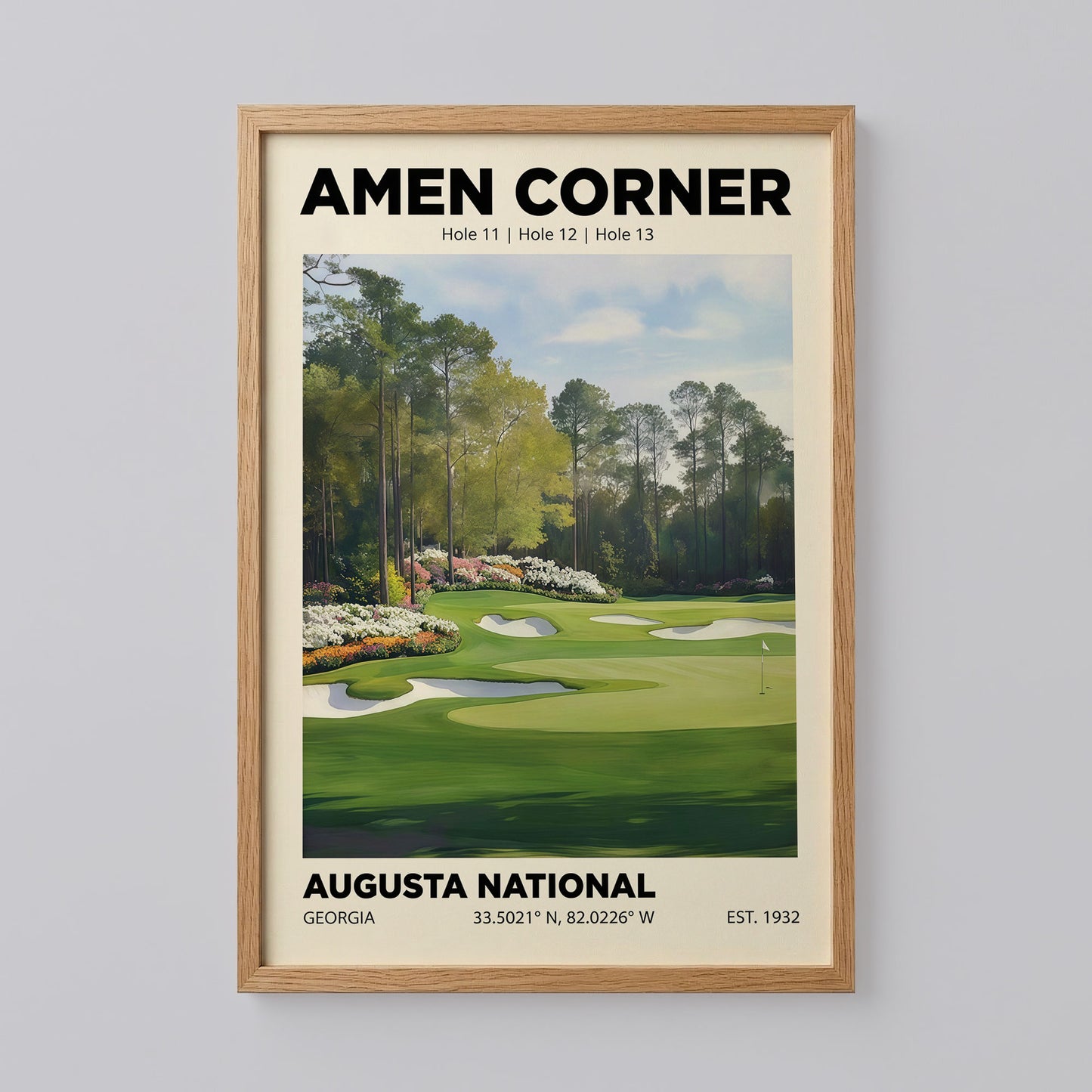 Amen Corner Augusta Golf Club Poster