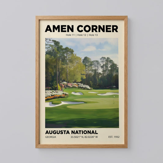 Amen Corner Augusta Golf Club Poster