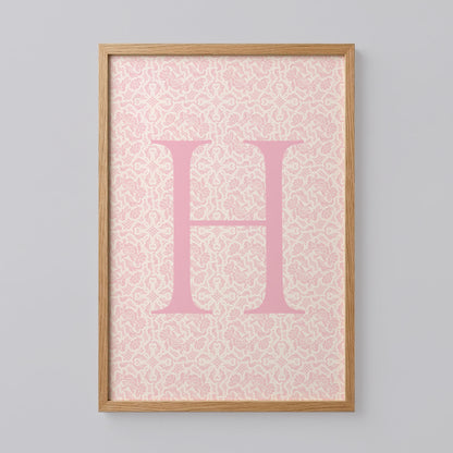 Floral Letter H Print