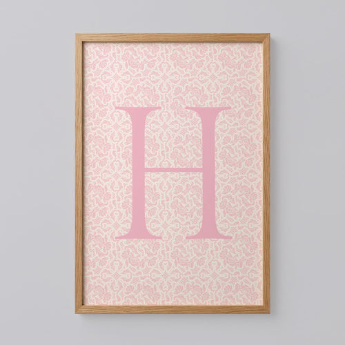 Floral Letter H Print