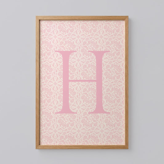 Floral Letter H Print