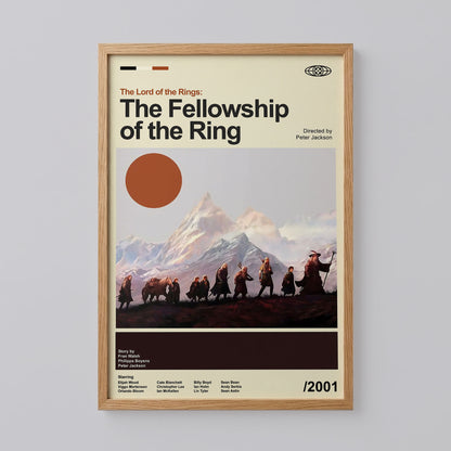 Mid Century Modern The Fellowship of the Ring Movie Poster