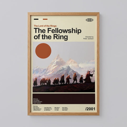 Mid Century Modern The Fellowship of the Ring Movie Poster