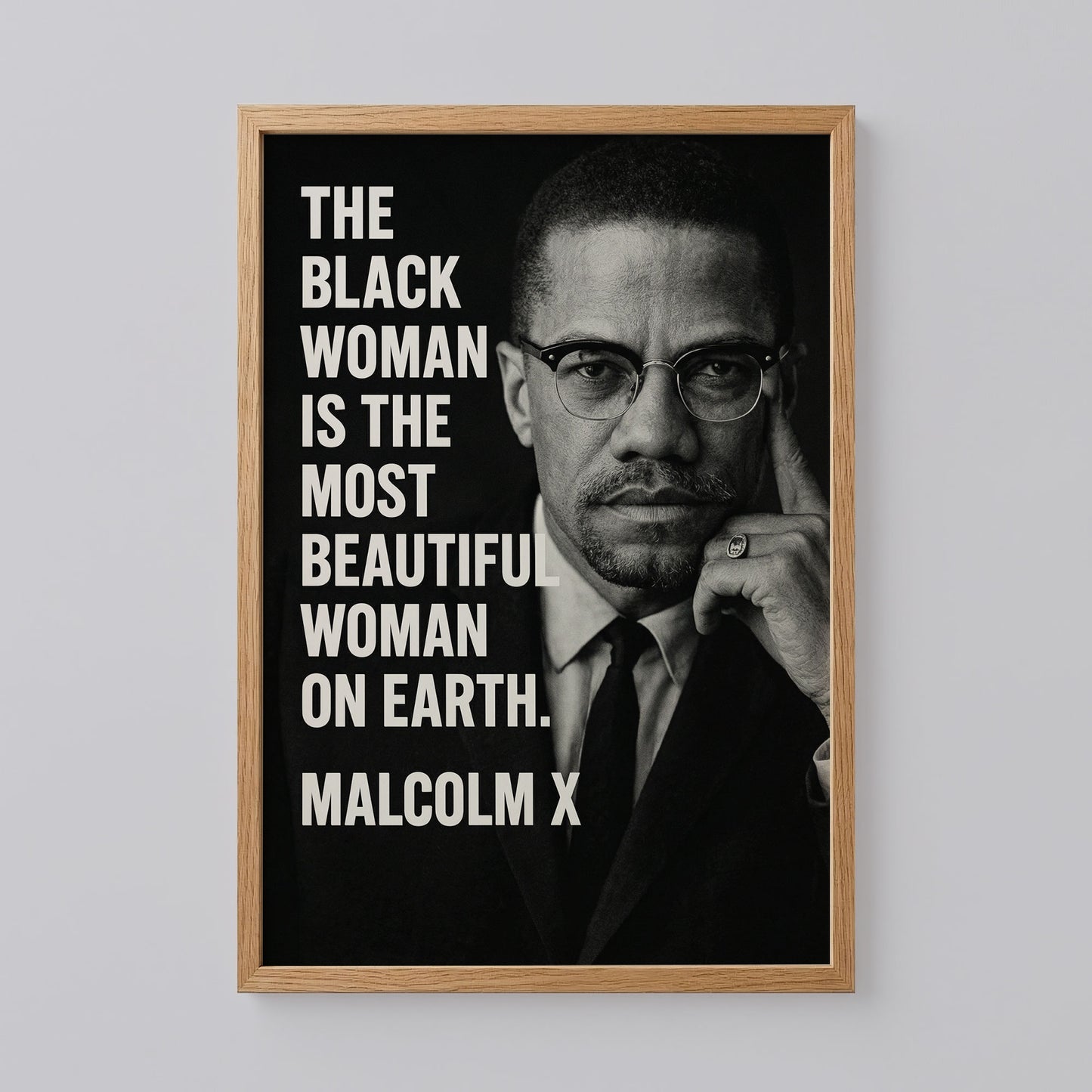 Malcolm X Motivational Quote Poster