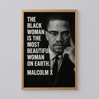 Malcolm X Motivational Quote Poster
