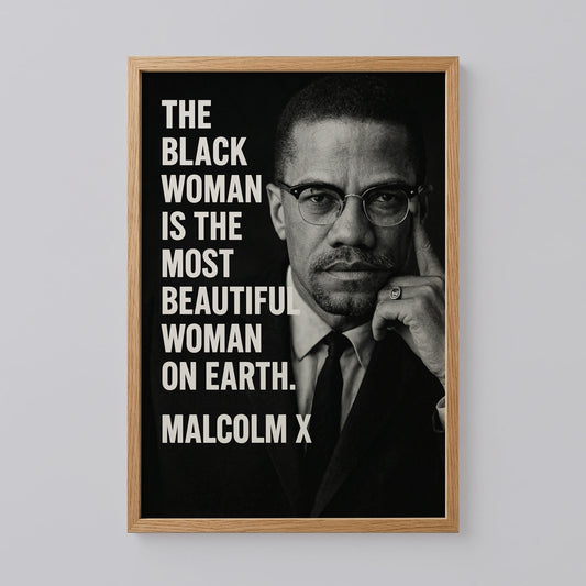 Malcolm X Motivational Quote Poster