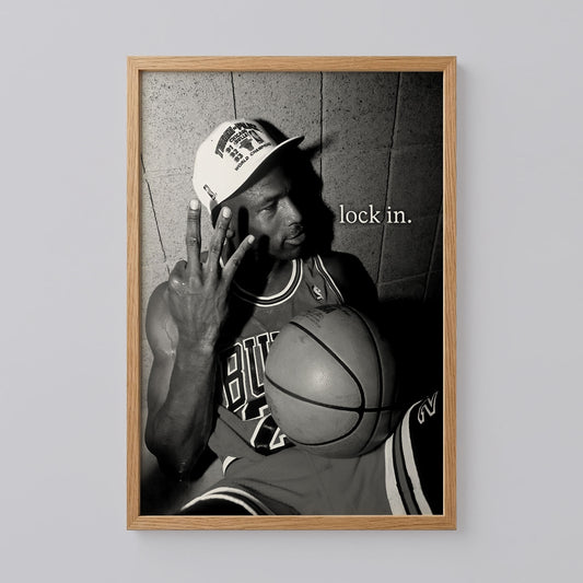 Michael Jordan 3 Fingers Poster