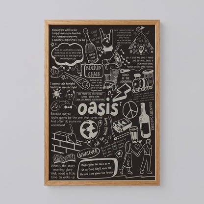 Oasis Lyric Album Print