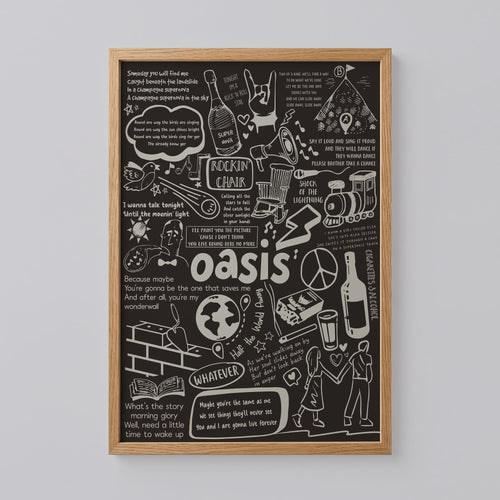 Oasis Lyric Album Print