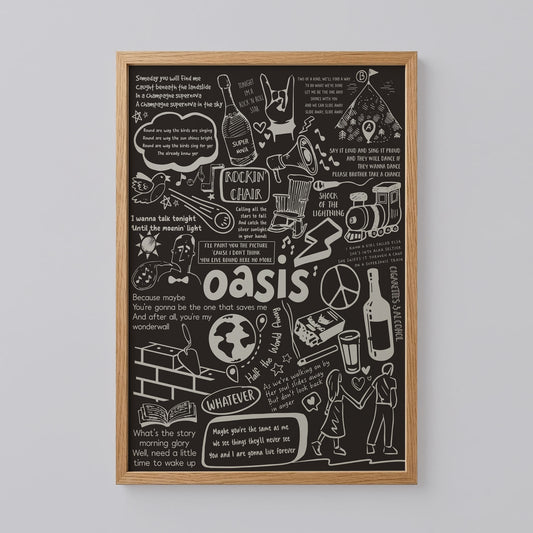 Oasis Lyric Album Print