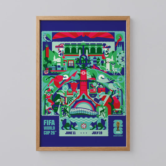 Monterrey Host City Football 2026 Poster