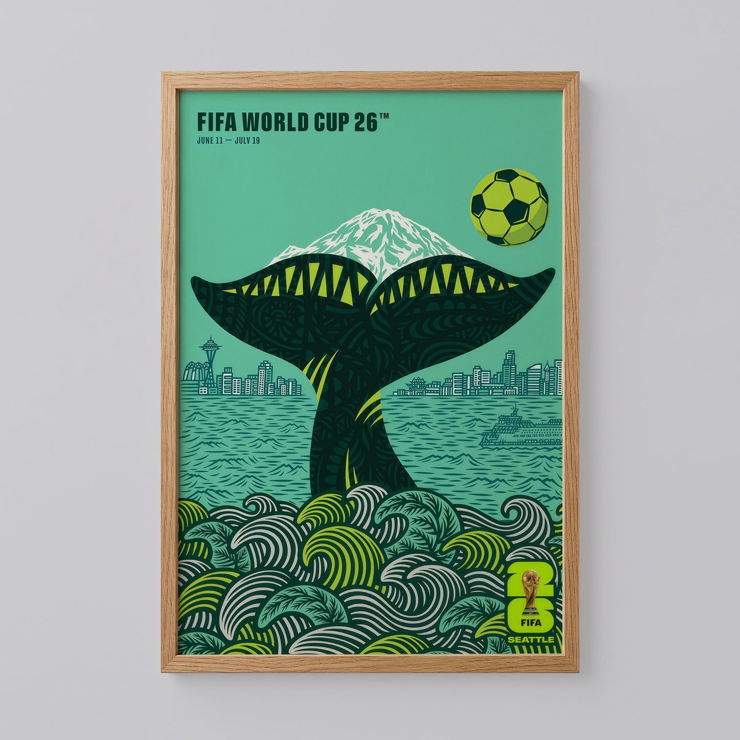 Seattle Host City Football Poster