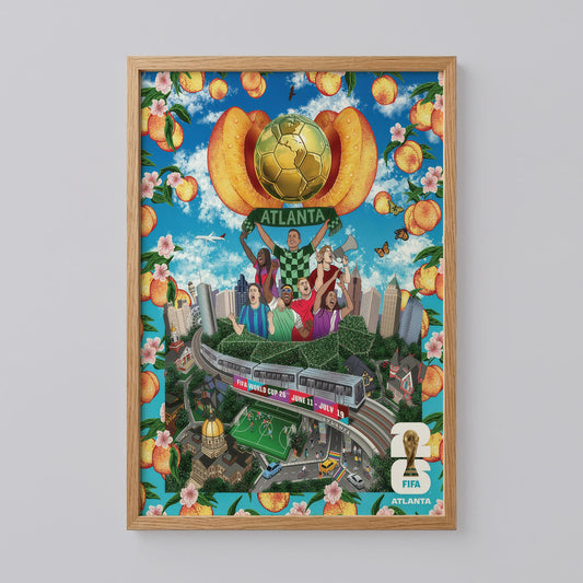 Atlanta Host City Football Poster