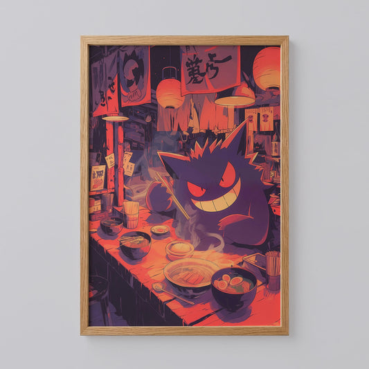 Gengar Ramen Anime Poster