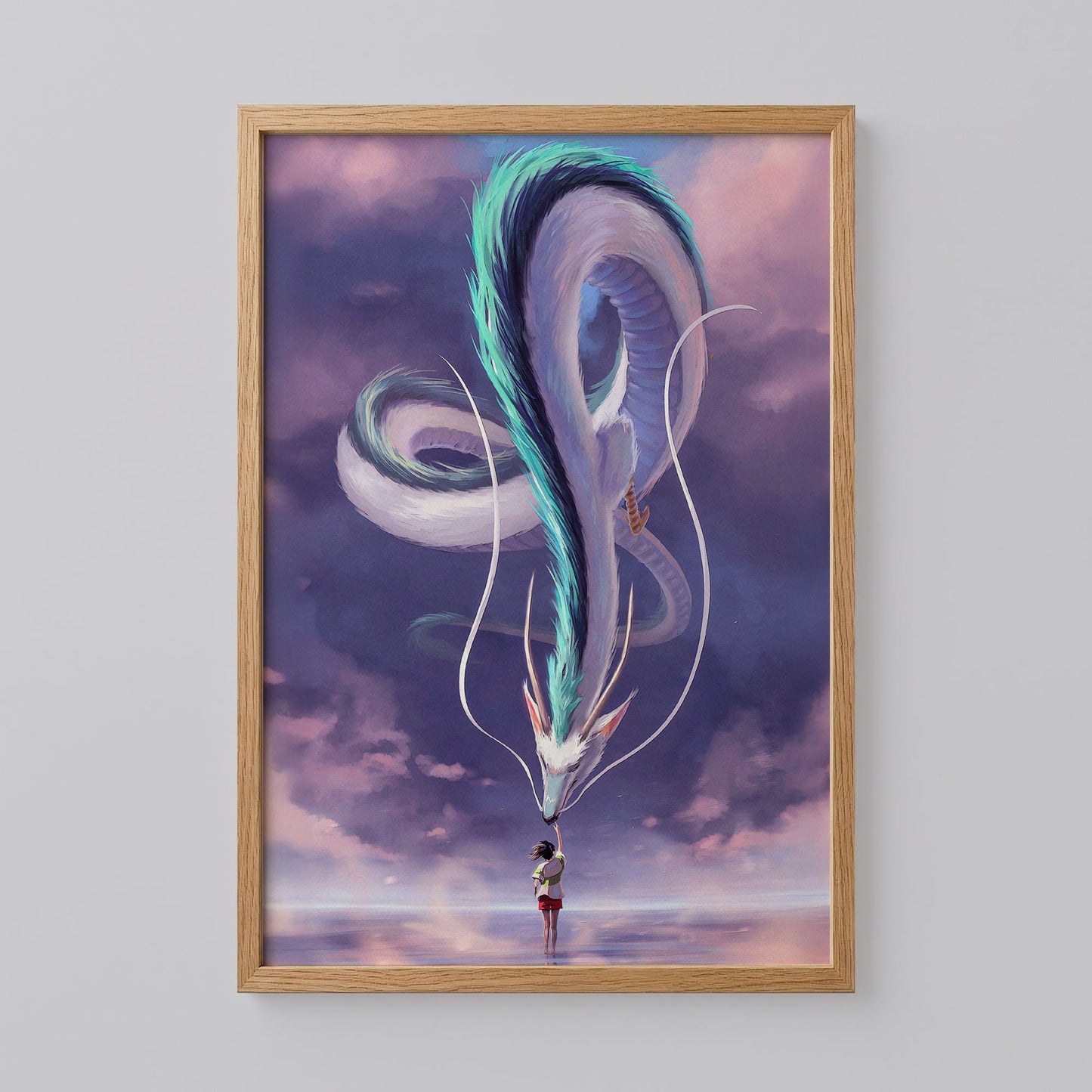 Spirited Away Dragon Haku and Chihiro Poster