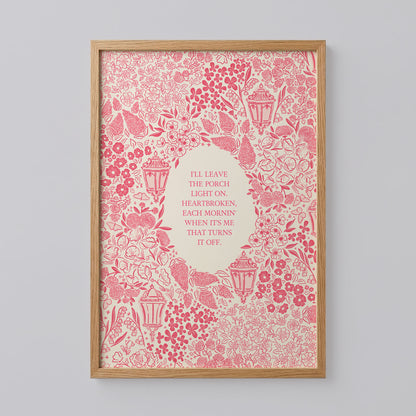 Porch Light Noah Kahan Poster