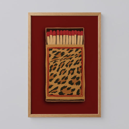 Retro Leopard Matchbox Printable Wall Art