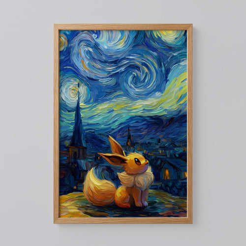 Eevee The Starry Night Poster