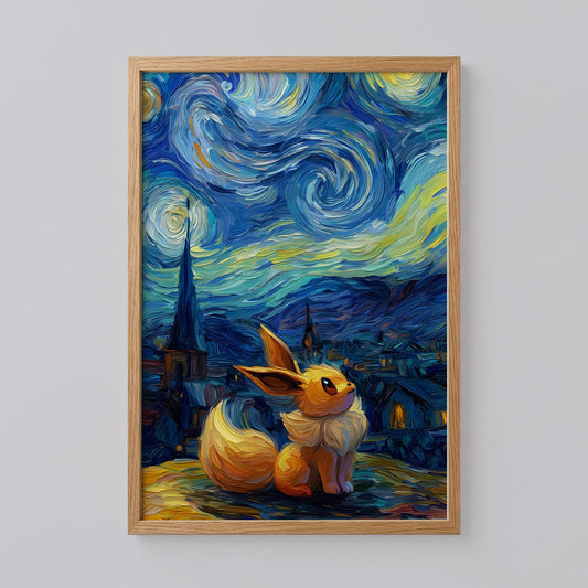 Eevee The Starry Night Poster