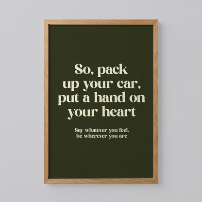 You're Gonna Go Far Noah Kahan Print