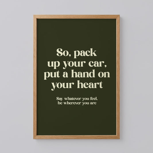 You're Gonna Go Far Noah Kahan Print