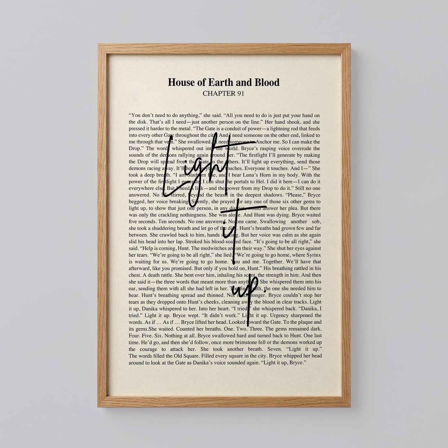 Crescent City Light It Up Quote Poster