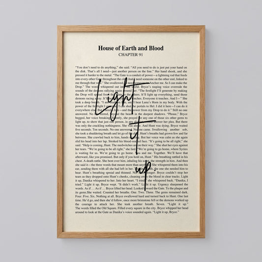Crescent City Light It Up Quote Poster