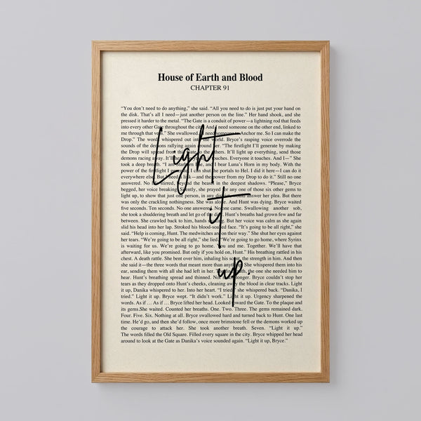 Crescent City Light It Up Quote Poster