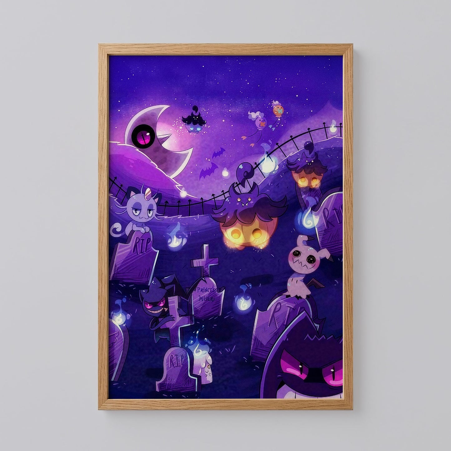 Spooky Pokémon Ghost Wall Art