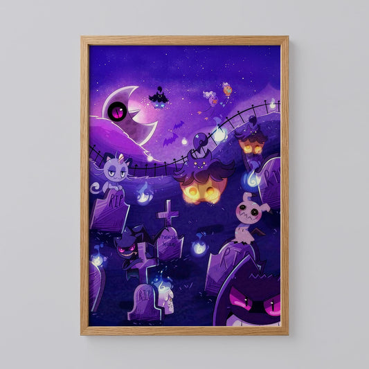 Spooky Pokémon Ghost Wall Art