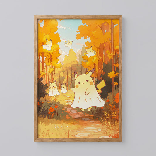 Pikachu Winter Art Print
