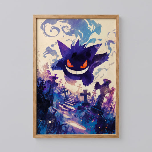 Gengar Pokémon Japanese Style Wall Art