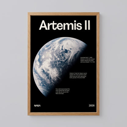 Artemis II Earth Poster