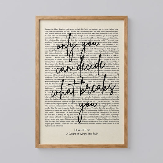 Only You Can Decide Bookish Wall Art